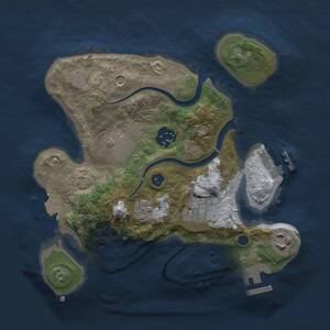 Thumbnail Rust Map: Procedural Map, Size: 2550, Seed: 4, 9 Monuments