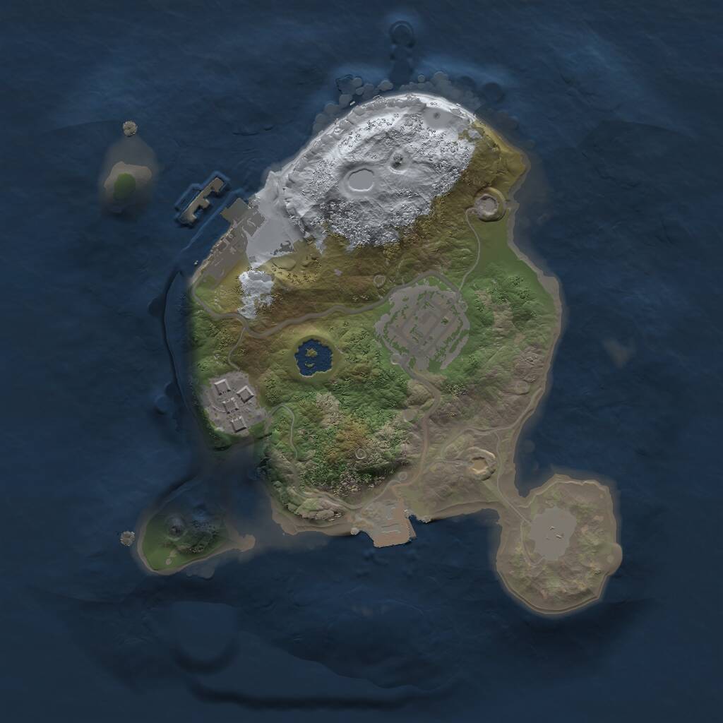 Rust Map: Procedural Map, Size: 1985, Seed: 40005, 4 Monuments