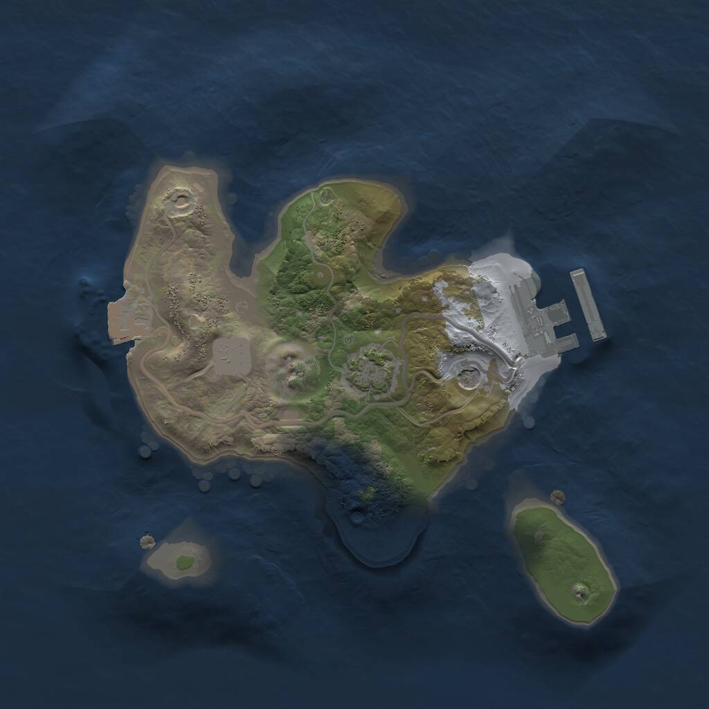 Rust Map: Procedural Map, Size: 1945, Seed: 246891, 4 Monuments