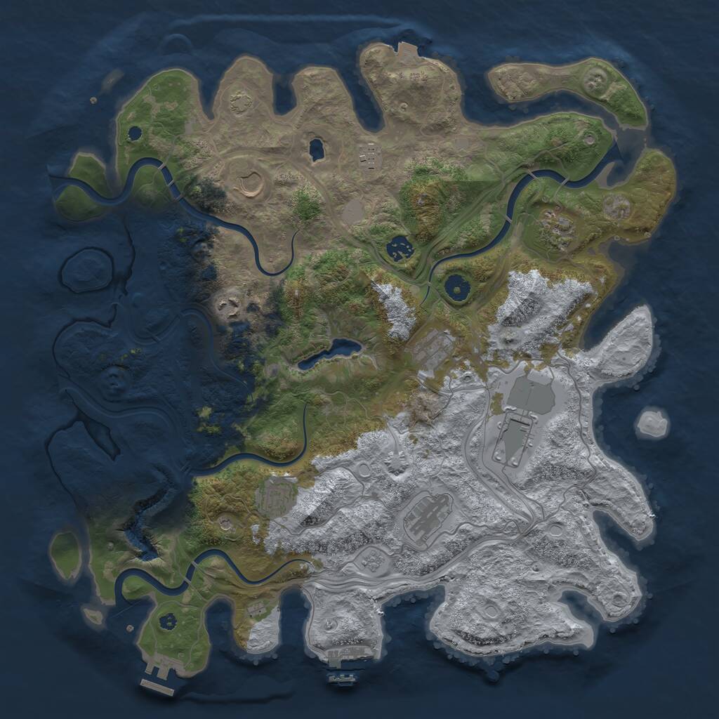 Rust Map: Procedural Map, Size: 4250, Seed: 1982744940, 15 Monuments