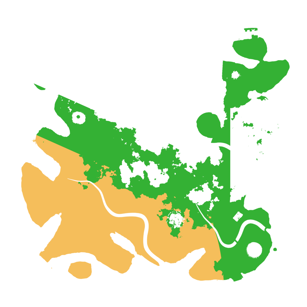 Biome Rust Map: Procedural Map, Size: 3500, Seed: 3245345