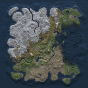 Thumbnail Rust Map: Procedural Map, Size: 4000, Seed: 1903202669, 16 Monuments