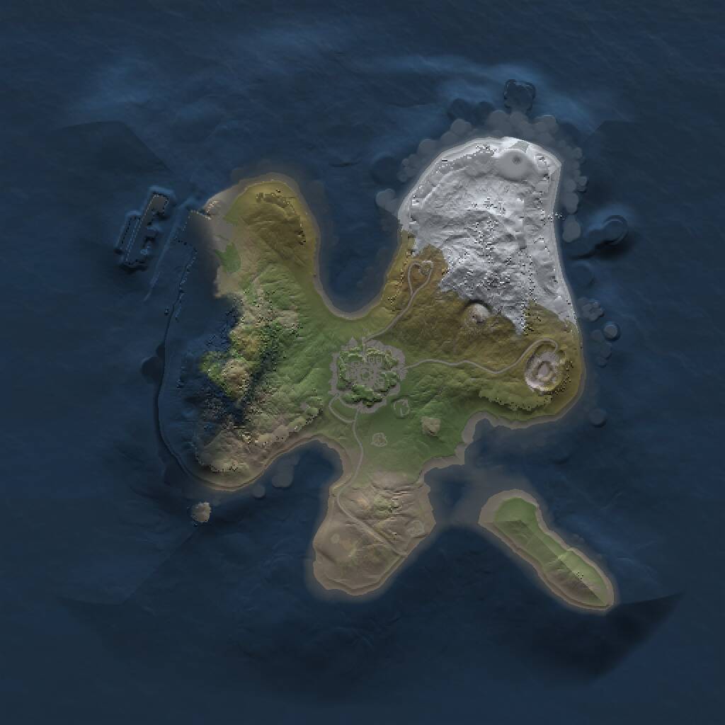 Rust Map: Procedural Map, Size: 1500, Seed: 50806, 3 Monuments