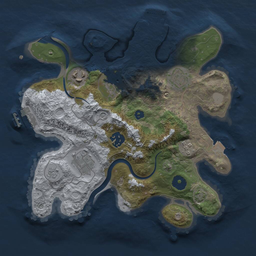 Rust Map: Procedural Map, Size: 2700, Seed: 69676967, 12 Monuments