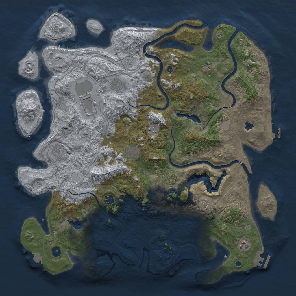 Rust Map: Procedural Map, Size: 4500, Seed: 935997366, 15 Monuments