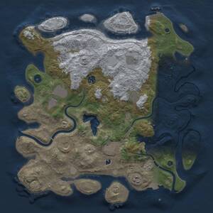 Thumbnail Rust Map: Procedural Map, Size: 4000, Seed: 1285929944, 14 Monuments