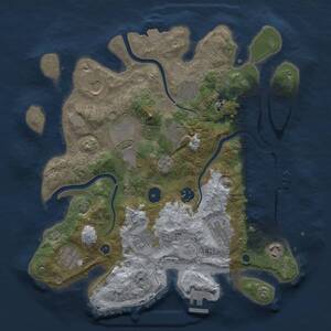 Thumbnail Rust Map: Procedural Map, Size: 3500, Seed: 659698822, 16 Monuments