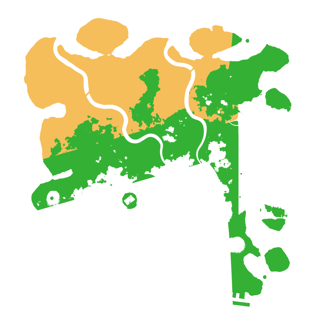 Biome Rust Map: Procedural Map, Size: 3500, Seed: 24143