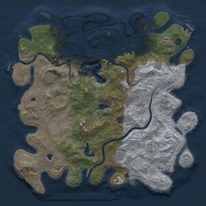 Thumbnail Rust Map: Procedural Map, Size: 4500, Seed: 239189484, 15 Monuments