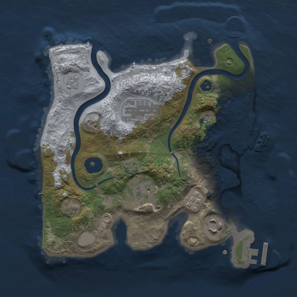 Rust Map: Procedural Map, Size: 2600, Seed: 420420, 10 Monuments