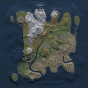 Thumbnail Rust Map: Procedural Map, Size: 3000, Seed: 262264385, 12 Monuments
