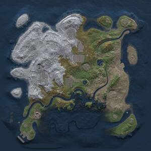 Thumbnail Rust Map: Procedural Map, Size: 3500, Seed: 1082546541, 12 Monuments