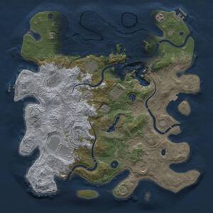 Thumbnail Rust Map: Procedural Map, Size: 4250, Seed: 1117149103, 15 Monuments