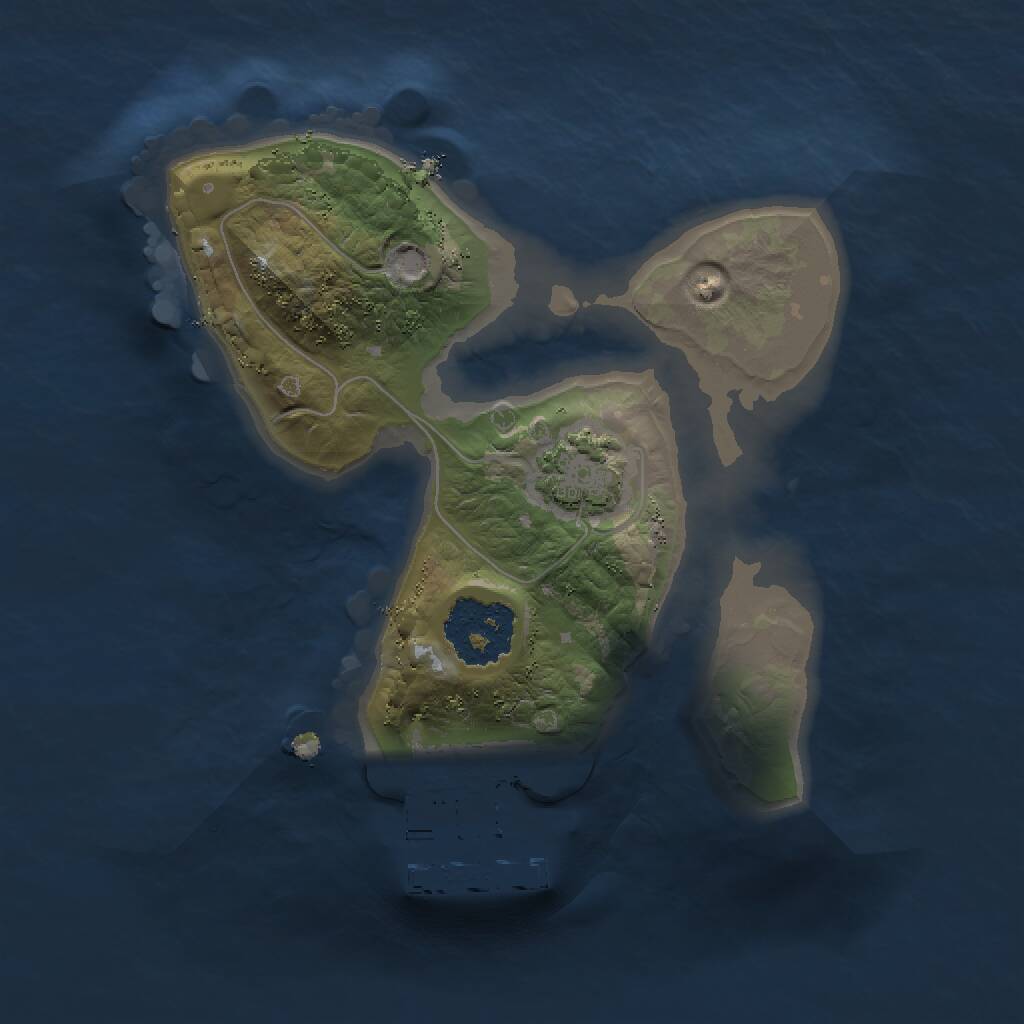 Rust Map: Procedural Map, Size: 1500, Seed: 1541905110, 3 Monuments