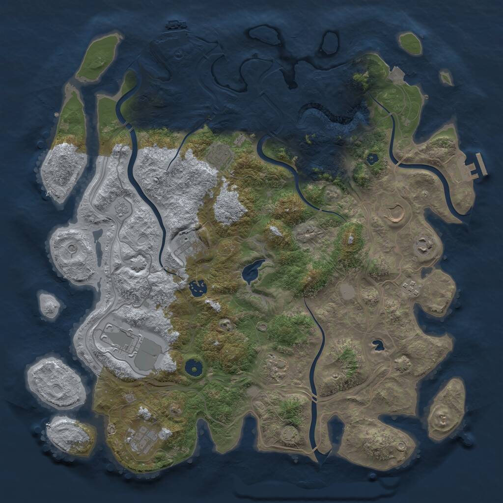 Rust Map: Procedural Map, Size: 4320, Seed: 12345, 15 Monuments
