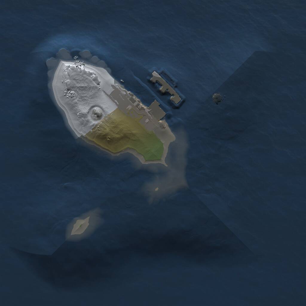 Rust Map: Procedural Map, Size: 1200, Seed: 55555, 2 Monuments