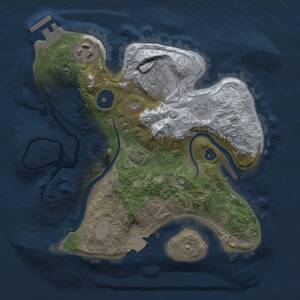 Thumbnail Rust Map: Procedural Map, Size: 2500, Seed: 330038613, 7 Monuments