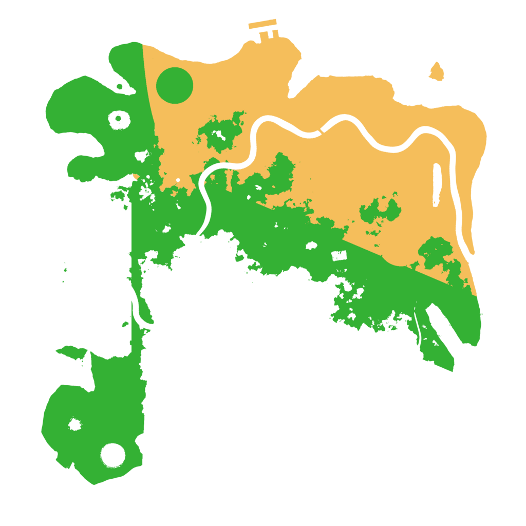 Biome Rust Map: Procedural Map, Size: 3800, Seed: 135790