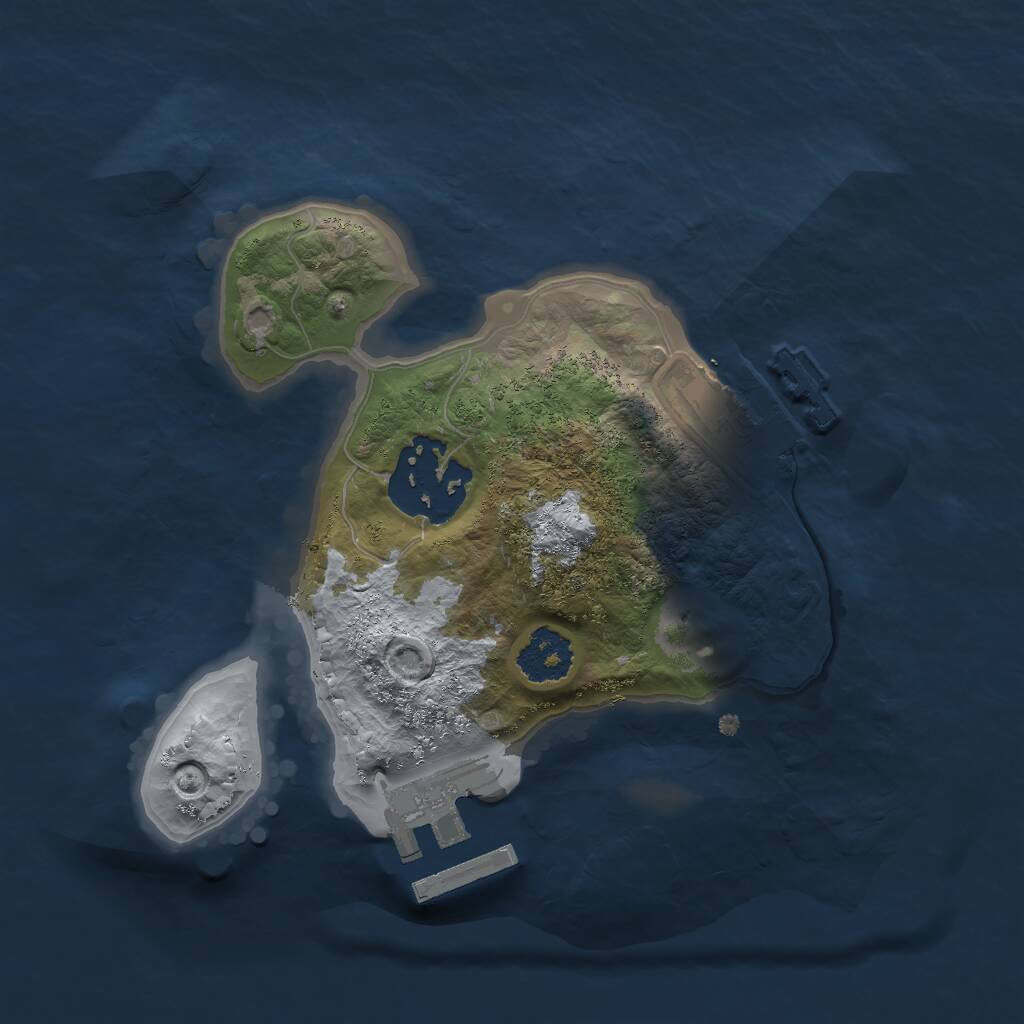 Rust Map: Procedural Map, Size: 1910, Seed: 4231, 4 Monuments