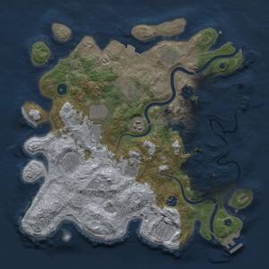 Thumbnail Rust Map: Procedural Map, Size: 3750, Seed: 812963868, 15 Monuments