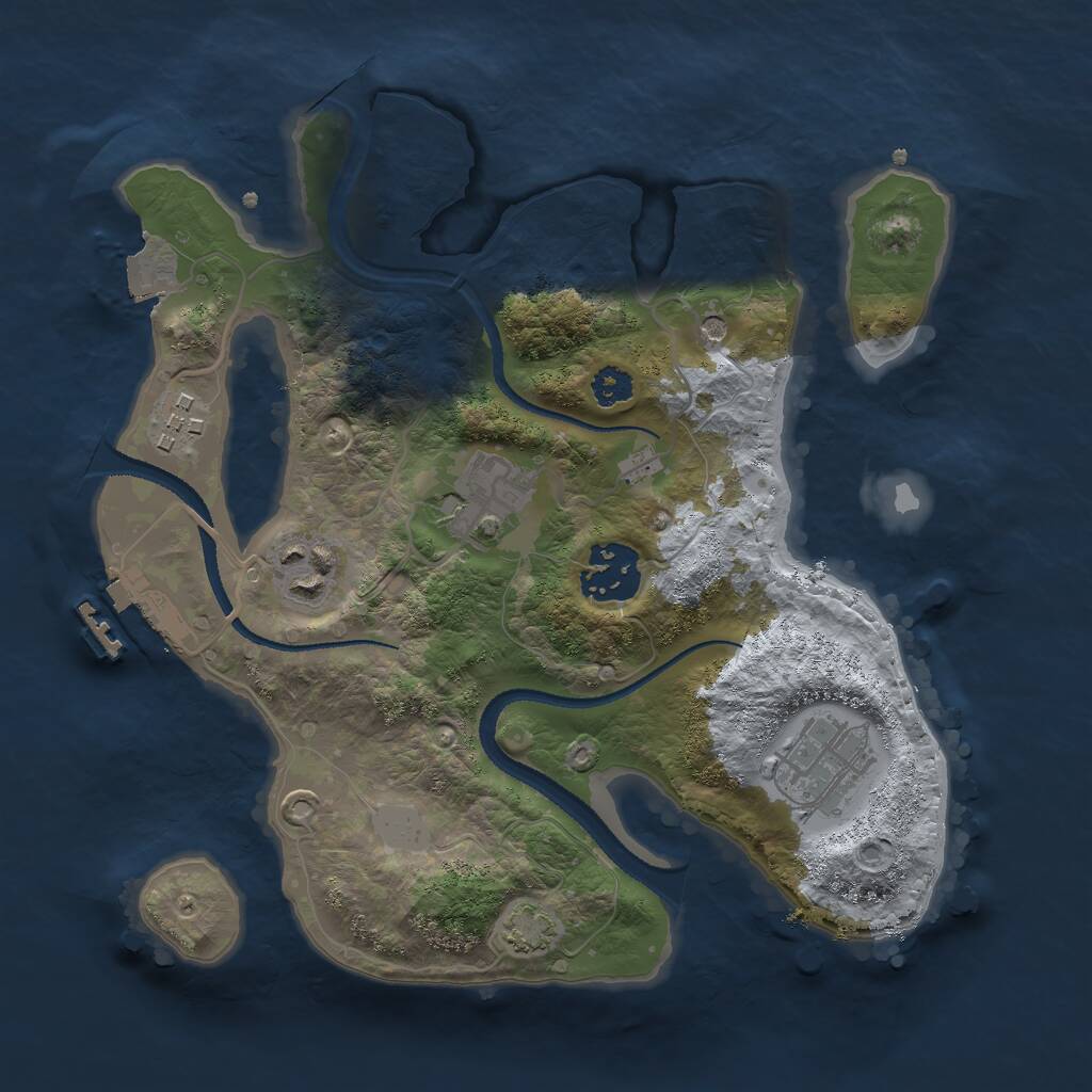 Rust Map: Procedural Map, Size: 2700, Seed: 1774267304, 9 Monuments