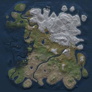 Thumbnail Rust Map: Procedural Map, Size: 4500, Seed: 56149524, 16 Monuments