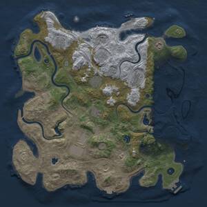 Thumbnail Rust Map: Procedural Map, Size: 4250, Seed: 1215866307, 17 Monuments