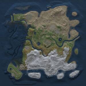 Thumbnail Rust Map: Procedural Map, Size: 3500, Seed: 242999522, 15 Monuments