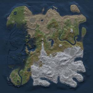 Thumbnail Rust Map: Procedural Map, Size: 4000, Seed: 1880352563, 15 Monuments