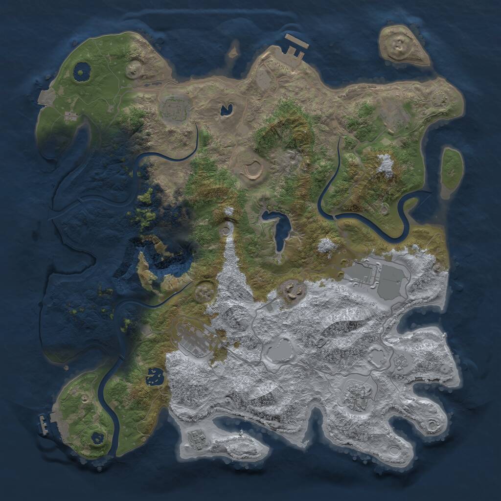 Rust Map: Procedural Map, Size: 4000, Seed: 1880352563, 15 Monuments