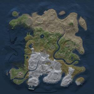 Thumbnail Rust Map: Procedural Map, Size: 3500, Seed: 961568419, 14 Monuments