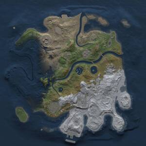 Thumbnail Rust Map: Procedural Map, Size: 3000, Seed: 817506005, 13 Monuments