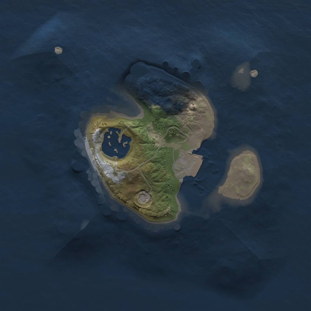 Rust Map: Procedural Map, Size: 1600, Seed: 25412423, 2 Monuments