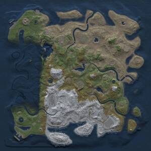 Thumbnail Rust Map: Procedural Map, Size: 4500, Seed: 706376746, 16 Monuments