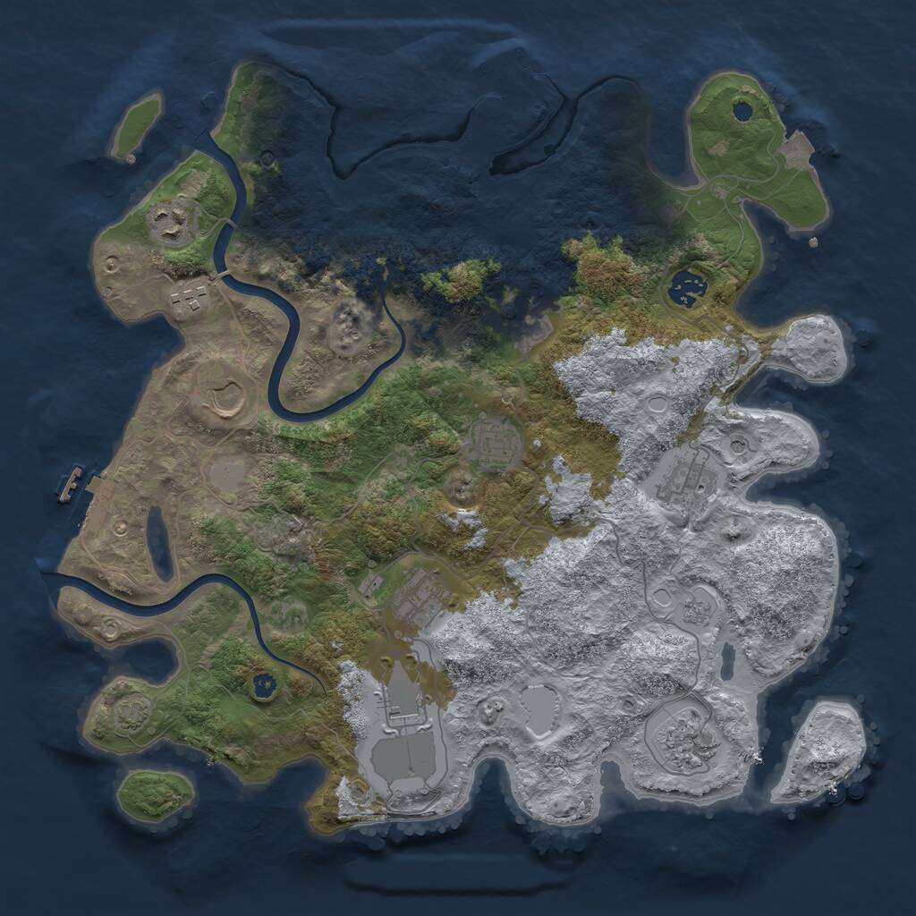 Rust Map: Procedural Map, Size: 3800, Seed: 1592136882, 16 Monuments