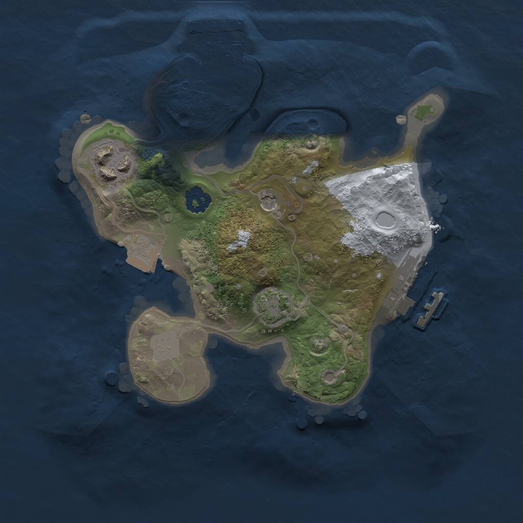 Rust Map: Procedural Map, Size: 2000, Seed: 147, 6 Monuments