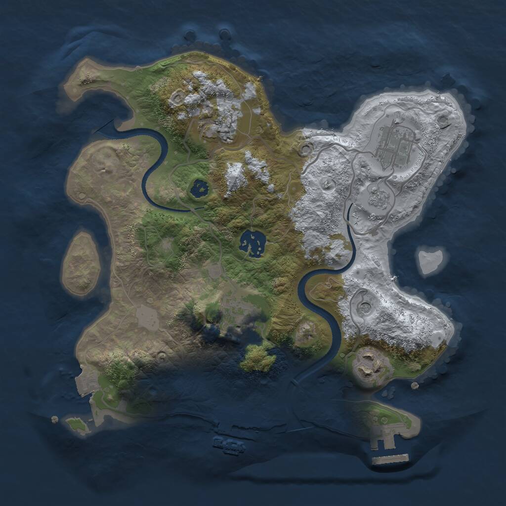 Rust Map: Procedural Map, Size: 2800, Seed: 494542390, 10 Monuments