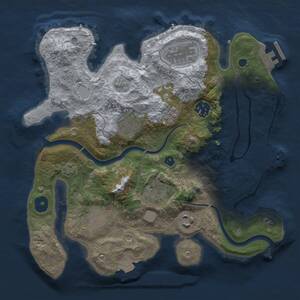 Thumbnail Rust Map: Procedural Map, Size: 3000, Seed: 306164791, 13 Monuments