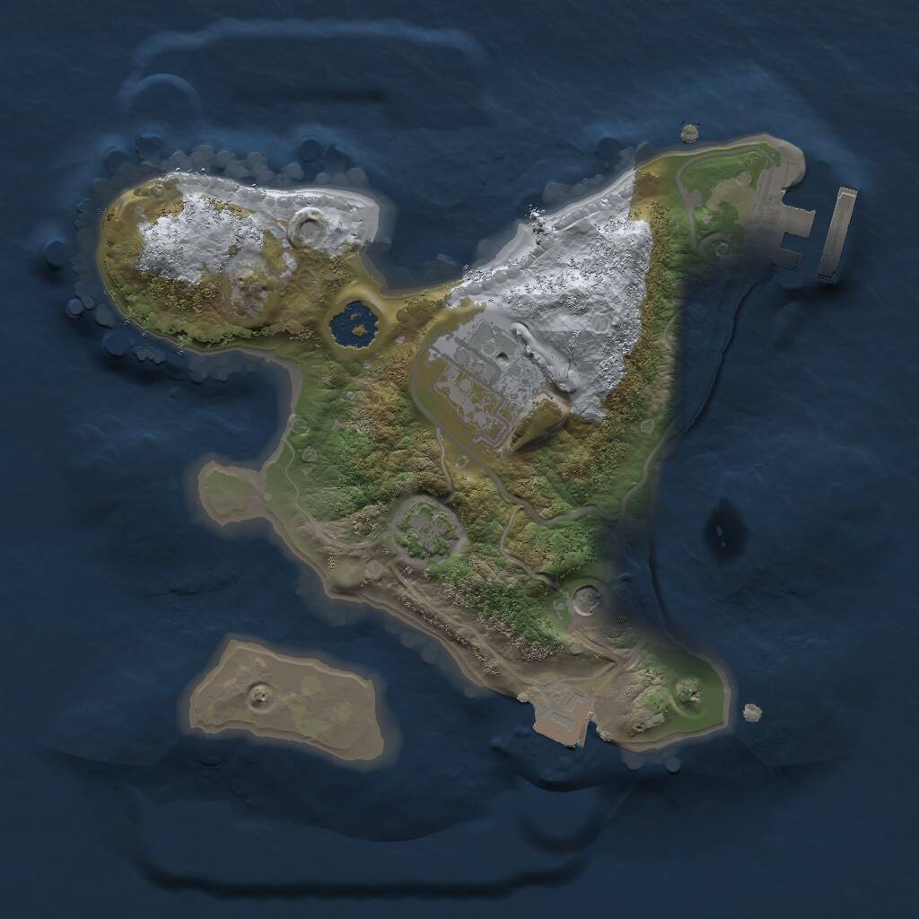Rust Map: Procedural Map, Size: 2000, Seed: 512341, 5 Monuments