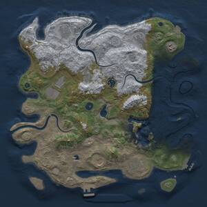 Thumbnail Rust Map: Procedural Map, Size: 4000, Seed: 512341, 16 Monuments