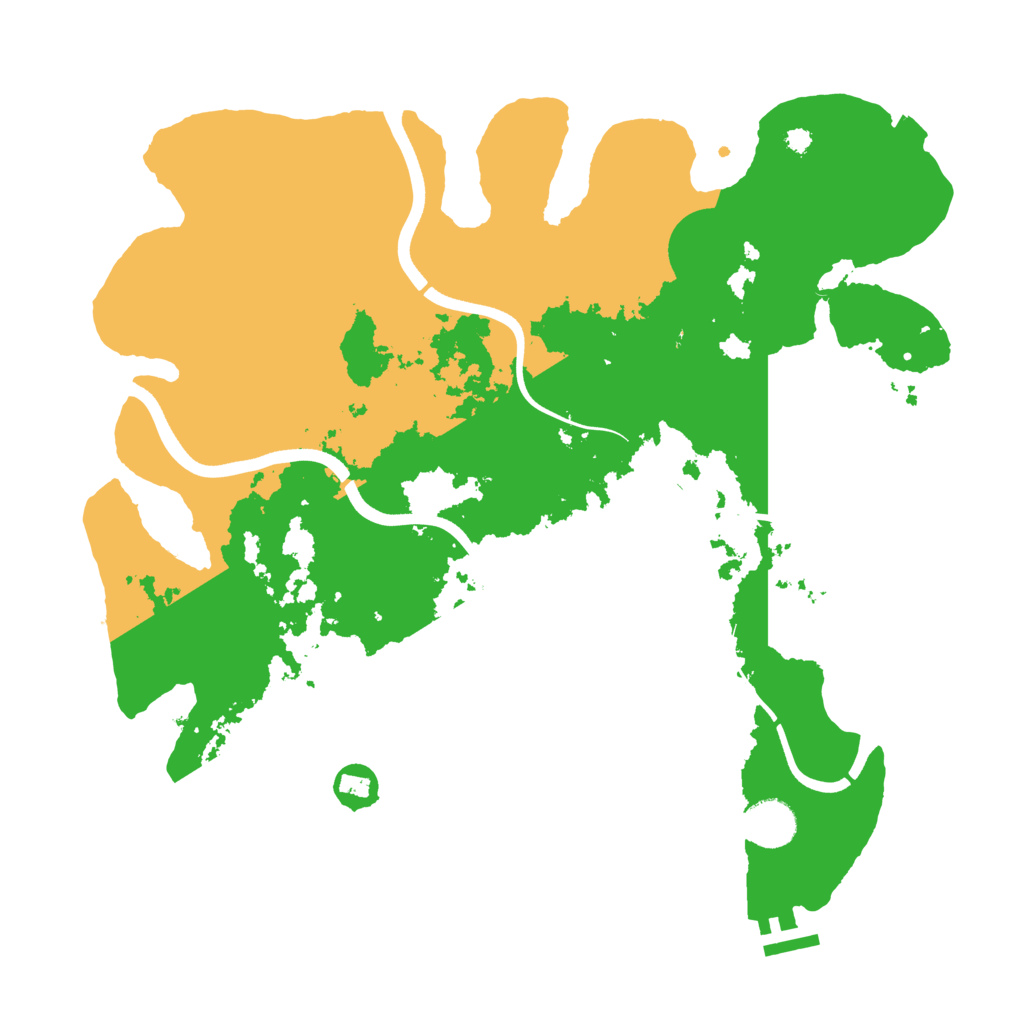 Biome Rust Map: Procedural Map, Size: 3700, Seed: 987190446