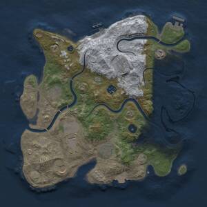 Thumbnail Rust Map: Procedural Map, Size: 3500, Seed: 2034564161, 13 Monuments