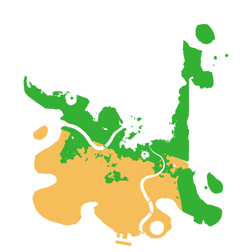 Biome Rust Map: Procedural Map, Size: 3200, Seed: 2068354985