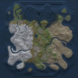 Thumbnail Rust Map: Procedural Map, Size: 3500, Seed: 3308, 13 Monuments
