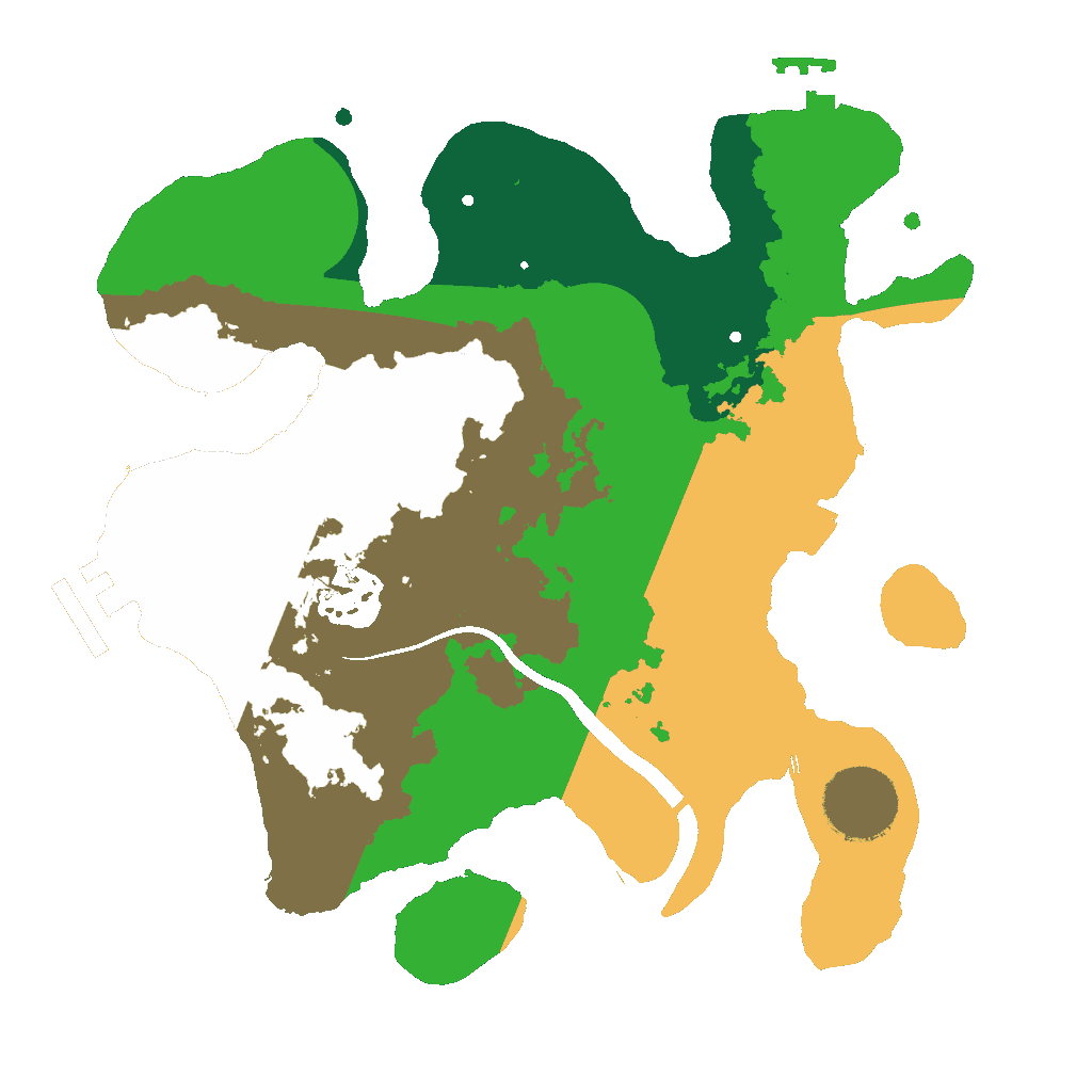 Biome Rust Map: Procedural Map, Size: 2600, Seed: 51481973