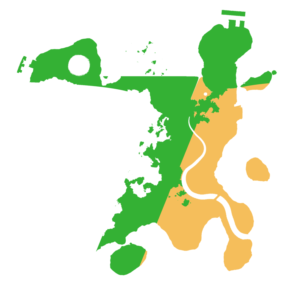 Biome Rust Map: Procedural Map, Size: 2600, Seed: 51481973