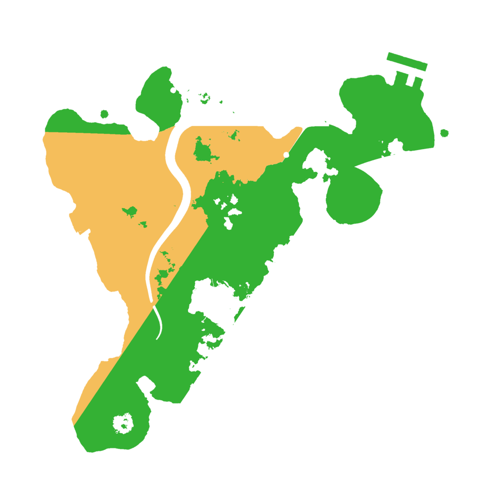 Biome Rust Map: Procedural Map, Size: 2500, Seed: 71976327