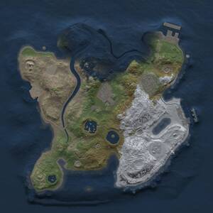 Thumbnail Rust Map: Procedural Map, Size: 2500, Seed: 71976327, 9 Monuments
