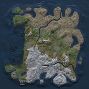 Thumbnail Rust Map: Procedural Map, Size: 3900, Seed: 182, 16 Monuments