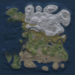 Thumbnail Rust Map: Procedural Map, Size: 4000, Seed: 319544541, 16 Monuments